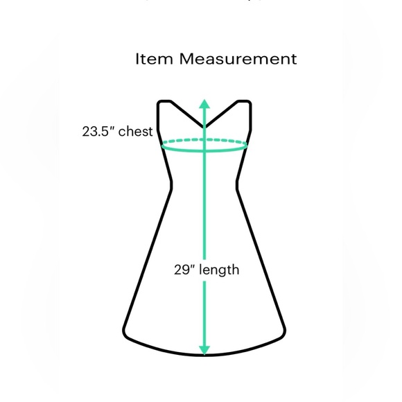 Princess Polly Red cocktail dress, measurements attached - Picture 3 of 3